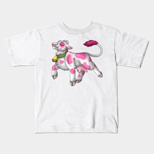 Happy Moo: Pink Spots Kids T-Shirt